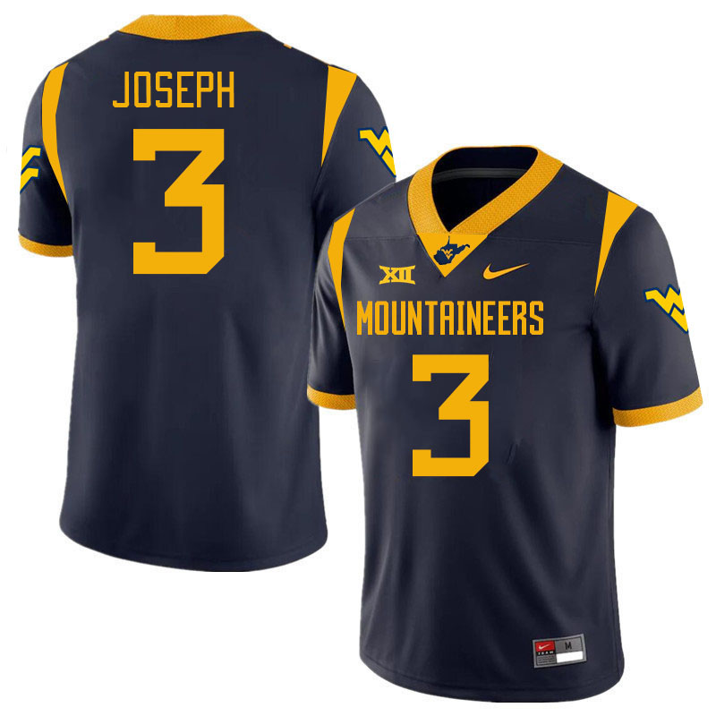 #3 Jaheem Joseph West Virginia Mountaineers College 2024 New Uniforms Football Jerseys Stitched Sale-Navy